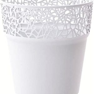 CACHE POT ROND PATIENCE TREE 17,5 cms BLANC