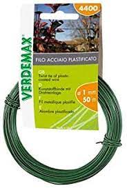 Fil rond acier plastifié 1mm x 50m VERDEMAX