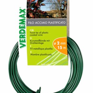 Fil rond plastifié 2mm x 15m VERDEMAX