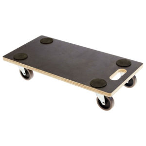 SUPPORT POT BOIS MULTICOUCHES 60X30cms 4 ROUES CASTOR