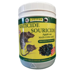 Raticide appât sur maïs concassé 7 doses LUCIFER
