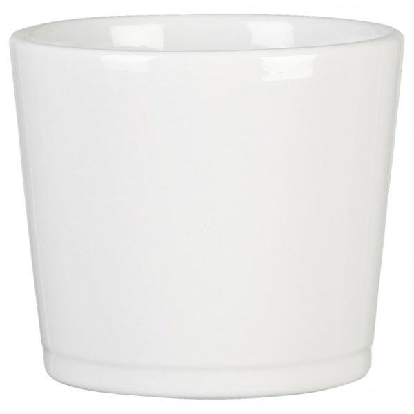 CACHE POT ALASKA BLANC BRILLANT 22 cm