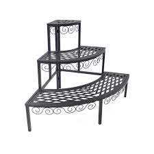 ETAGERE D'ANGLE LOTUS FER FORGE 3 TABLETTES